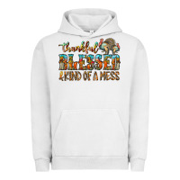 Pigment Lunar Rock Thankful Blessed And Kind Of A Mess Urban Hoodie - CowhideDigitalArt
