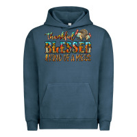 Pigment Midnight Navy Thankful Blessed And Kind Of A Mess Urban Hoodie - CowhideDigitalArt