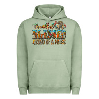 Pigment Oil Green Thankful Blessed And Kind Of A Mess Urban Hoodie - CowhideDigitalArt