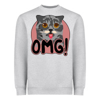 Heather Grey omg cat Heavyweight Sweatshirt - Bettercallsaul