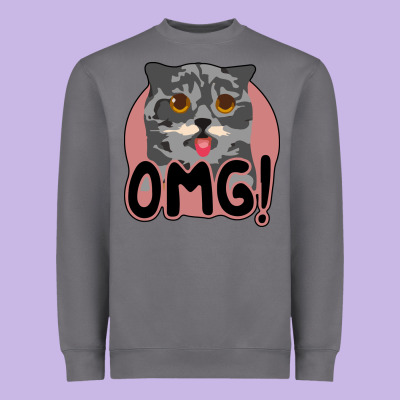 Omg Cat Heavyweight Sweatshirt Designed By Bettercallsaul
