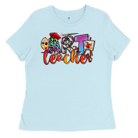 Baby Blue art teacher Ladies Tee - RanaPortraitStore