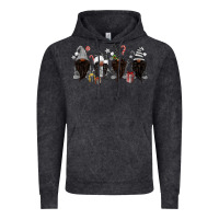 Vintage Black grey christmas afro gnomies Vintage Hoodie - MaliasSmallBusiness