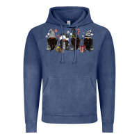 Vintage Denim grey christmas afro gnomies Vintage Hoodie - MaliasSmallBusiness