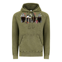 Vintage Olive grey christmas afro gnomies Vintage Hoodie - MaliasSmallBusiness