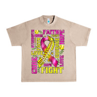 French Oak breast cancer softball ribbon love cure fight bbs Urban Heavy Tee - BundleAndBundleShop