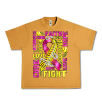 Peanut Butter breast cancer softball ribbon love cure fight bbs Urban Heavy Tee - BundleAndBundleShop