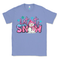Colony Blue let it snow pink christmas snowman Classic Tee - MaliasSmallBusiness