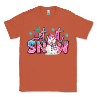 Copper let it snow pink christmas snowman Classic Tee - MaliasSmallBusiness