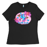 Black back to school flowers fourth grade 3200x2400 Ladies Tee - AdoDesignShop