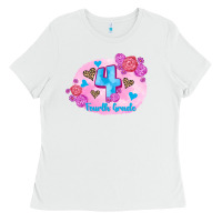White back to school flowers fourth grade 3200x2400 Ladies Tee - AdoDesignShop
