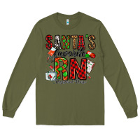 Army Green santa's favorite rn Long Sleeve Tee - Jasminsmagicworld