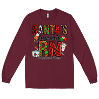 Burgundy santa's favorite rn Long Sleeve Tee - Jasminsmagicworld