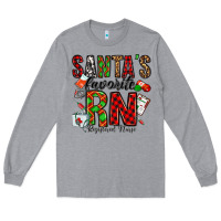Heather Grey santa's favorite rn Long Sleeve Tee - Jasminsmagicworld