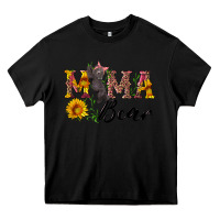 Black pink mama bear with cute bear Heavy Core Tee - Artiststas