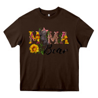 Chocolate Brown pink mama bear with cute bear Heavy Core Tee - Artiststas