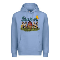 Colony Blue Barn mom sunflower mother's day Premium Hoodie - HowdyJamesFarm