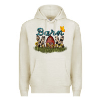 Oatmeal Heather Barn mom sunflower mother's day Premium Hoodie - HowdyJamesFarm