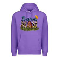 Purple Barn mom sunflower mother's day Premium Hoodie - HowdyJamesFarm