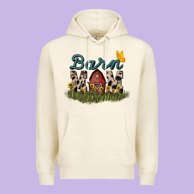 Barn Mom Sunflower Mother's Day Premium Hoodie Designed By Howdyjamesfarm