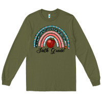 Army Green sixth grade rainbow Long Sleeve Tee - RanaPortraitStore