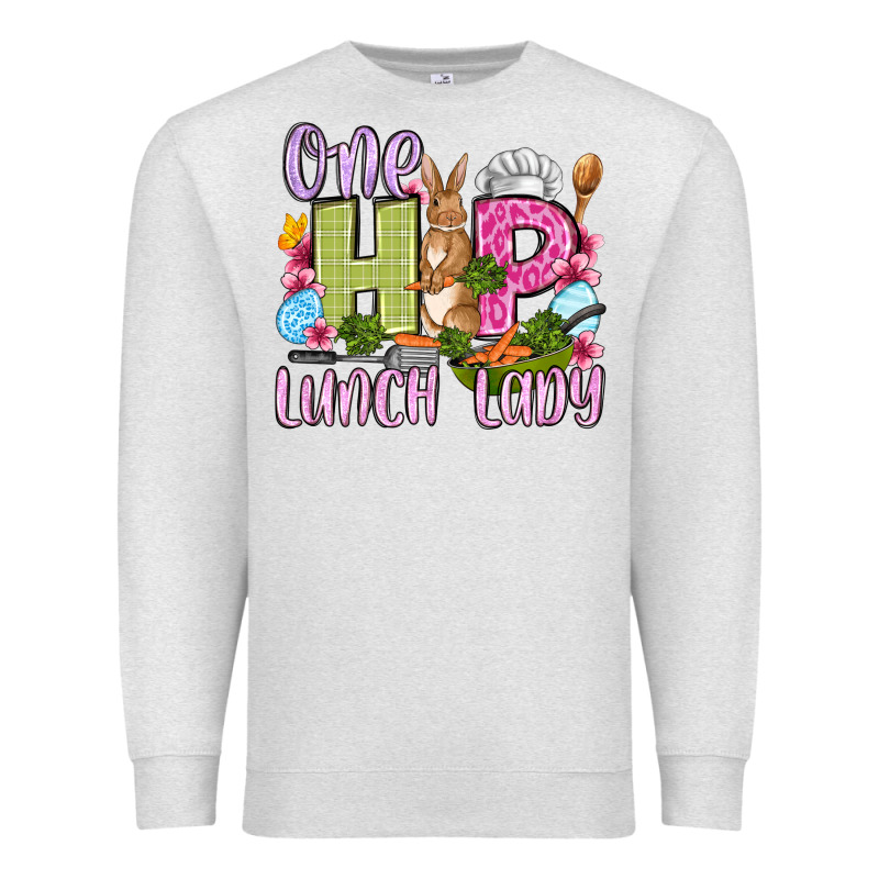 Easter Day One Hip Lunch Lady Premium Sweatshirt by OliviaCreatesArt | Teevron