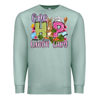 Seafoam Easter Day One hip Lunch Lady Premium Sweatshirt - OliviaCreatesArt