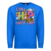 True Royal Easter Day One hip Lunch Lady Premium Sweatshirt - OliviaCreatesArt