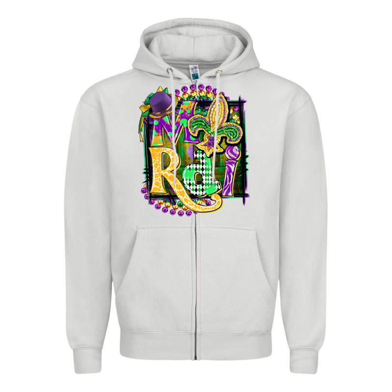 Mardi Gras Zipper Hoodie by CowGirlArtShop | Teevron