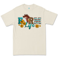 Bone Western Farm Life Rooster Head Premium Tee - LillyAllenDesigns