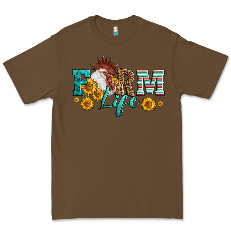 Western Farm Life Rooster Head Premium Tee by LillyAllenDesigns | Teevron