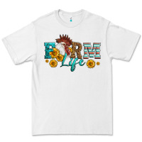 White Western Farm Life Rooster Head Premium Tee - LillyAllenDesigns