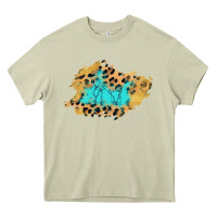 Mossy glitter leopard turquoise patch Heavy Core Tee - AdoDesignShop