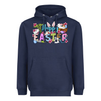 Navy Happy Easter Nurse Heavyweight Hoodie - OliviaCreatesArt