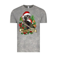 Cloud Rock Merry Christmas skeleton with black cat Vintage Tee - NancyCooperArtShop