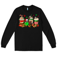 Black christmas sloth coffee cups Long Sleeve Tee - Jasminsmagicworld