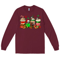 Burgundy christmas sloth coffee cups Long Sleeve Tee - Jasminsmagicworld