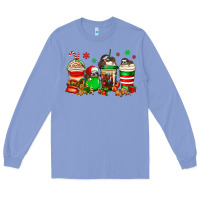 Colony Blue christmas sloth coffee cups Long Sleeve Tee - Jasminsmagicworld