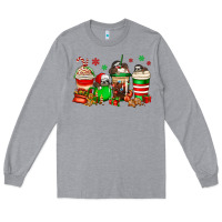 Heather Grey christmas sloth coffee cups Long Sleeve Tee - Jasminsmagicworld