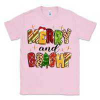 Bubblegum Pink merry and bright Classic Tee - MaliasSmallBusiness