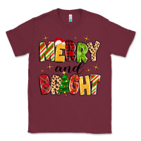 Burgundy merry and bright Classic Tee - MaliasSmallBusiness
