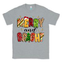 Heather Grey merry and bright Classic Tee - MaliasSmallBusiness