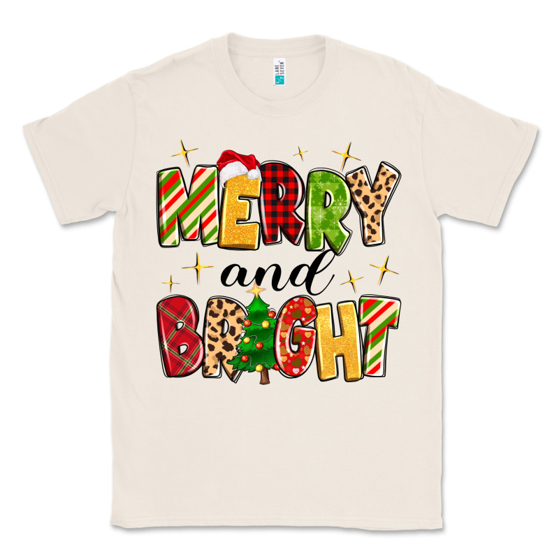 Merry And Bright Classic Tee by MaliasSmallBusiness | Teevron