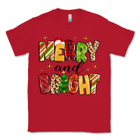 Red merry and bright Classic Tee - MaliasSmallBusiness