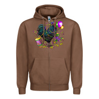Chestnut mardi gras chicken Zipper Hoodie - CowGirlArtShop