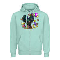 Seafoam mardi gras chicken Zipper Hoodie - CowGirlArtShop