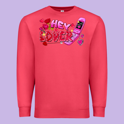 Hey Lover Flip Phone Valentine's Day Premium Sweatshirt Designed By Fadigitalartstudio