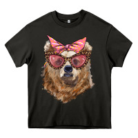 Asphalt mama bear with glasses and bandana Heavy Core Tee - Artiststas