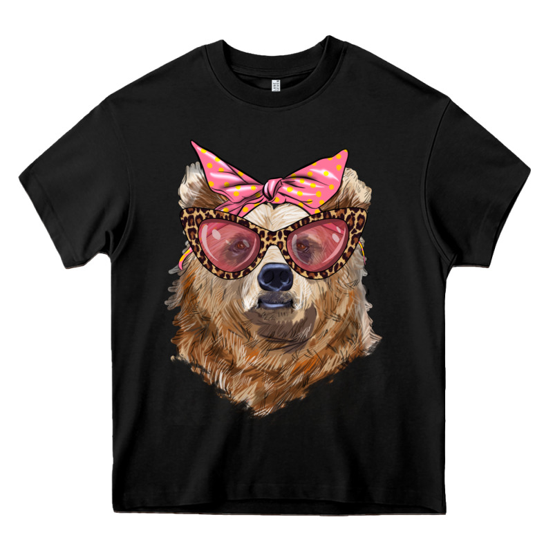 Mama Bear With Glasses And Bandana Heavy Core Tee by Artiststas | Teevron