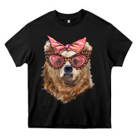 Black mama bear with glasses and bandana Heavy Core Tee - Artiststas